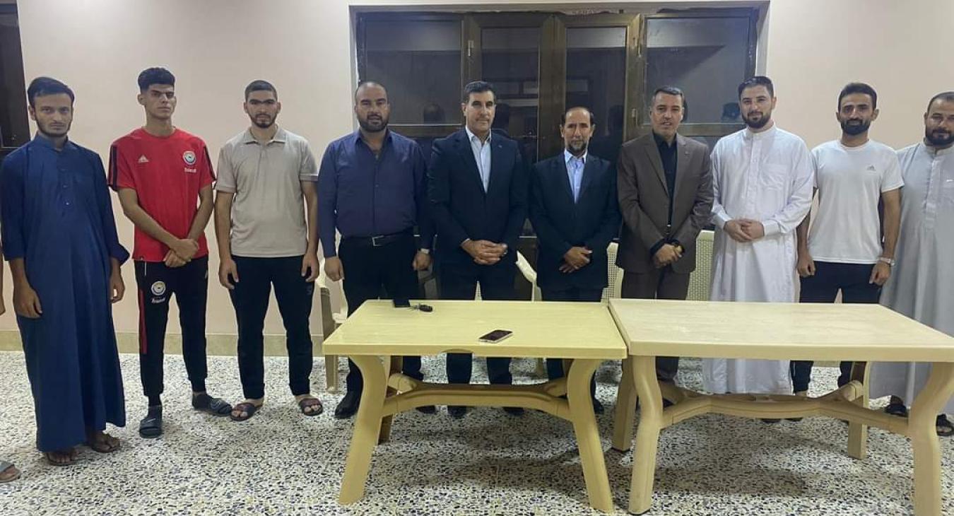 A visit by the Dean, Prof. Dr. Muhammad Jassim Abdul Muhtaram, accompanied by the respected Scientific Assistant and the respected Head of the Sharia Department.